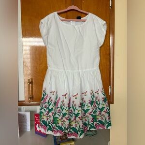 Gap Az 10 Charming White Floral Kids Dress